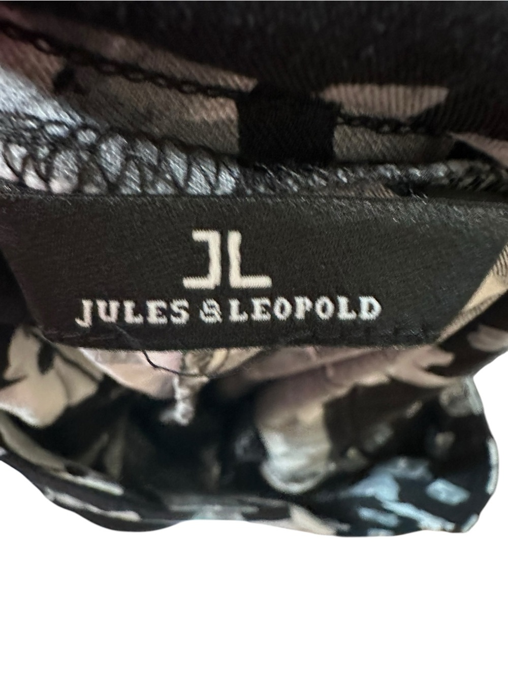 Jules & Leopold Black and White Floral Pants - Picture 6 of 7